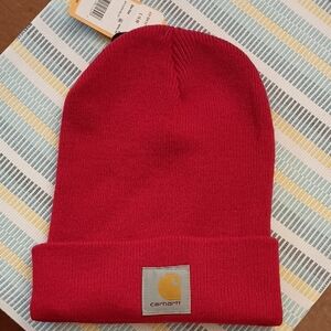 Carhartt Bright Red Cuffed Knit Beanie